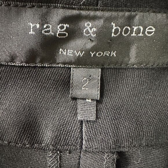 Rag & Bone Trouser Dress Pants Women’s 2 Black Piping Trim Classic Stretch - Picture 6 of 10